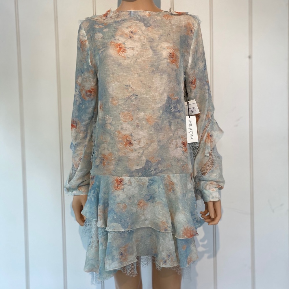 Divine Heritage long-sleeved mini dress